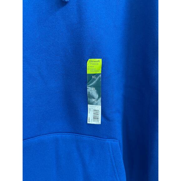 Tek Gear Mens Ultrasoft Fleece Pullover Hoodie Sweatshirt XL Blue Activewear NEW - Picture 6 of 11